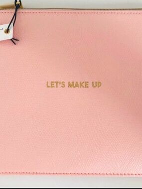 8 Oak Lane Pink Leatherette Makeup Pouch